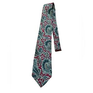 Saks Fifth Avenue Red Paisley Tie